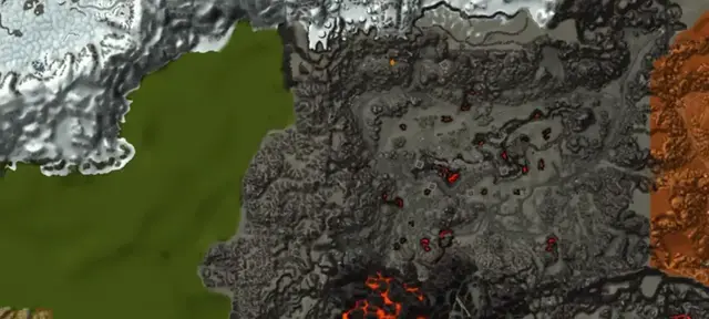 Searing Gorge terrain overview